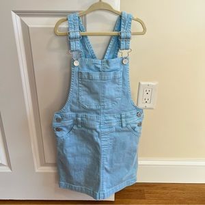 Art Class Sky Blue Denim Overall Dress Girls Size M